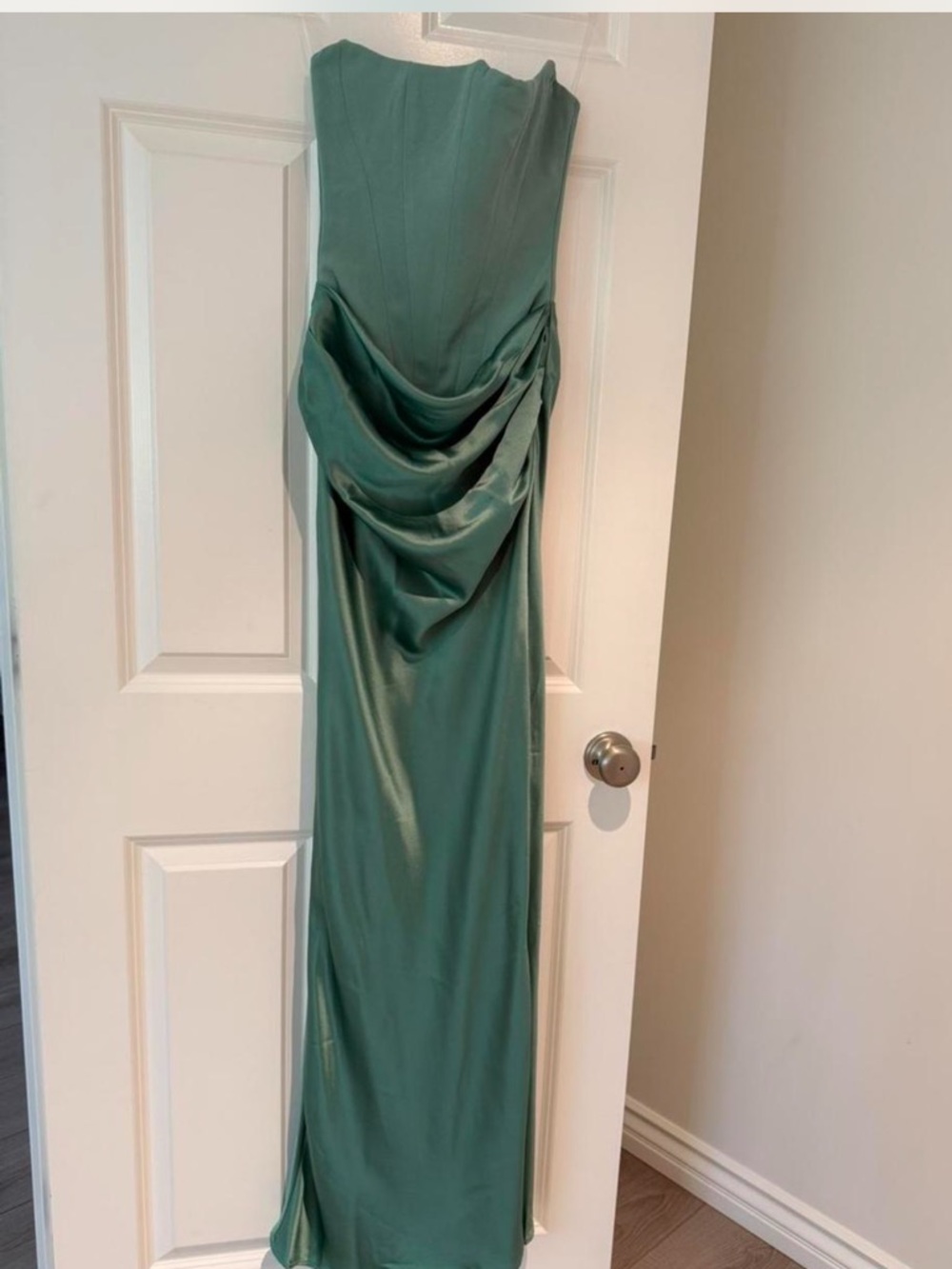 HOUSE OF CB 'Persephone' Jade Green Corset Maxi Dress XS Cup A-C NWOT - Picture 2 of 6